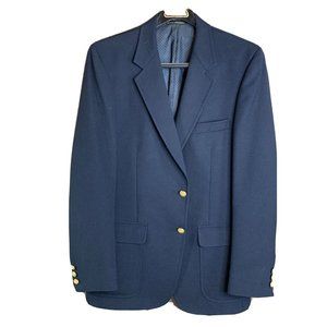 Parkridge Executive Maloufs Lubbock Men 2-Button Jacket Poly Wool blend Blue M